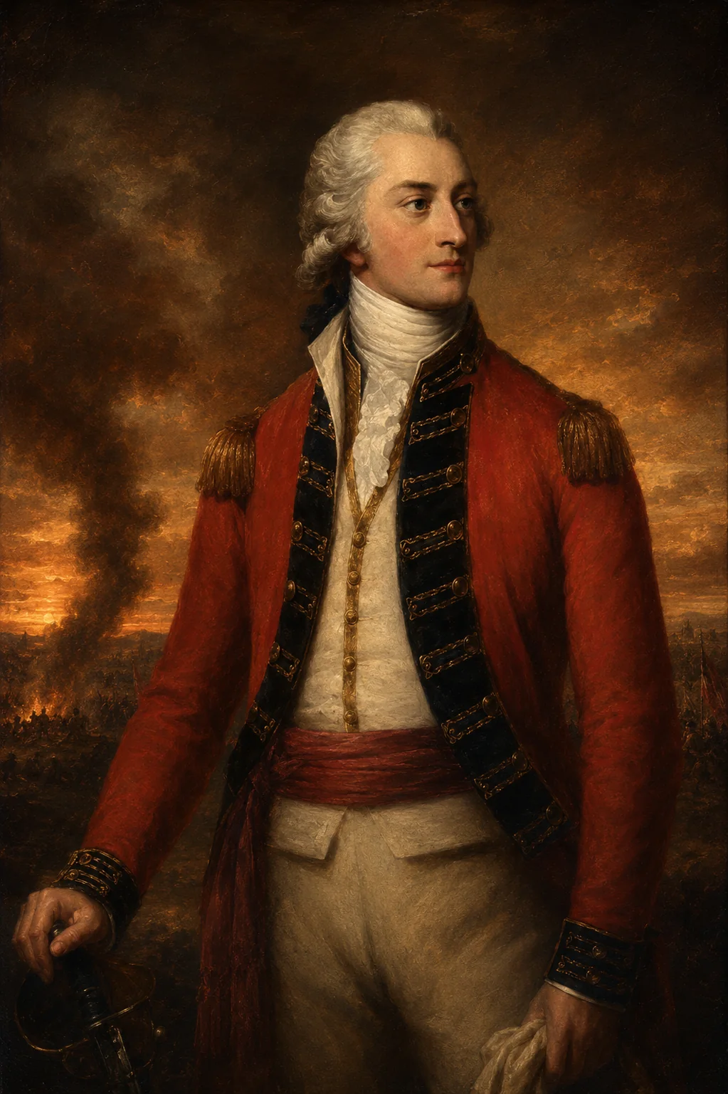 Retrato del general John Le Marchant, comandante de la caballería pesada británica en Arapiles