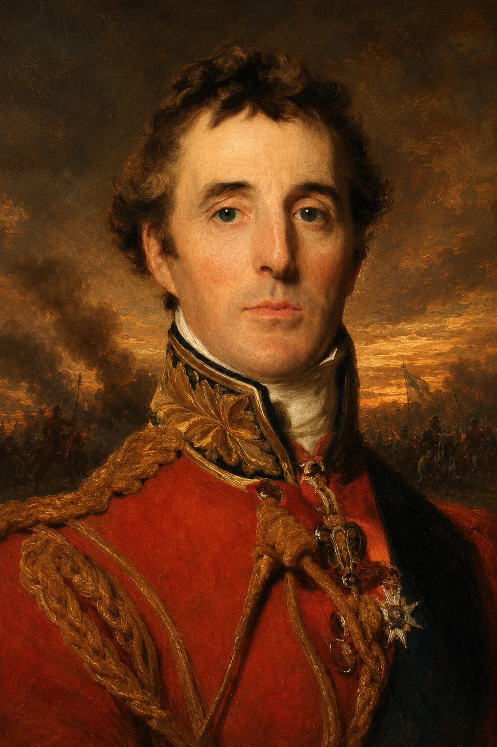 Retrato de Arthur Wellesley, Earl of Wellington, comandante del ejército aliado en Arapiles