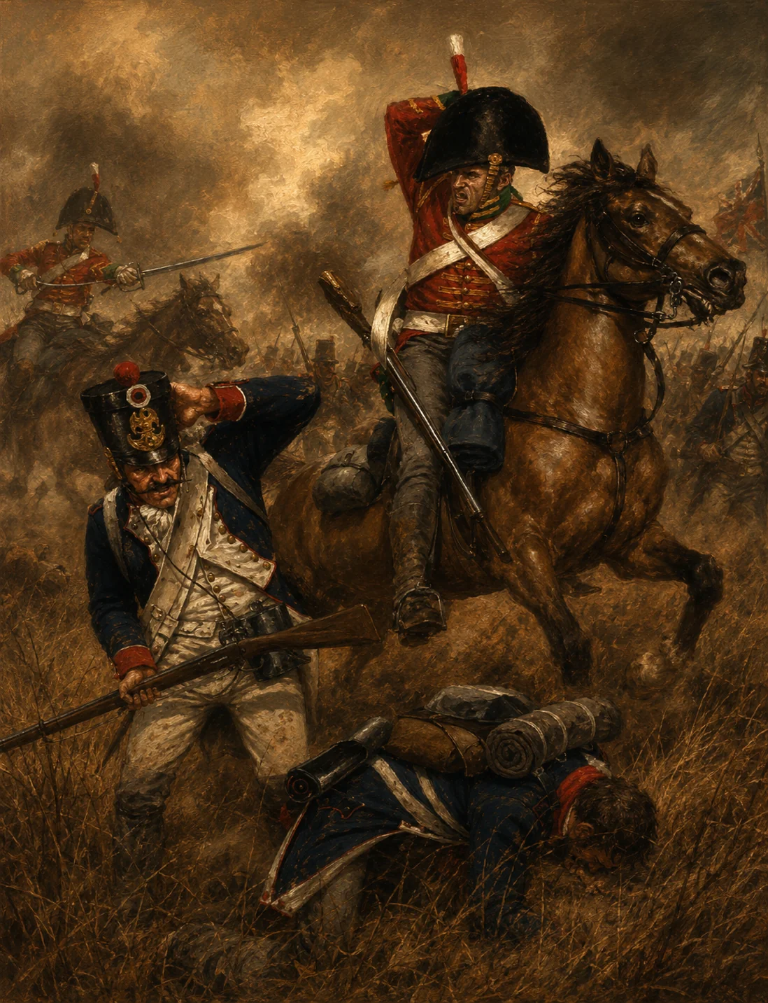 Recreación histórica anual de la Batalla de Arapiles · recreadores en el campo de batalla